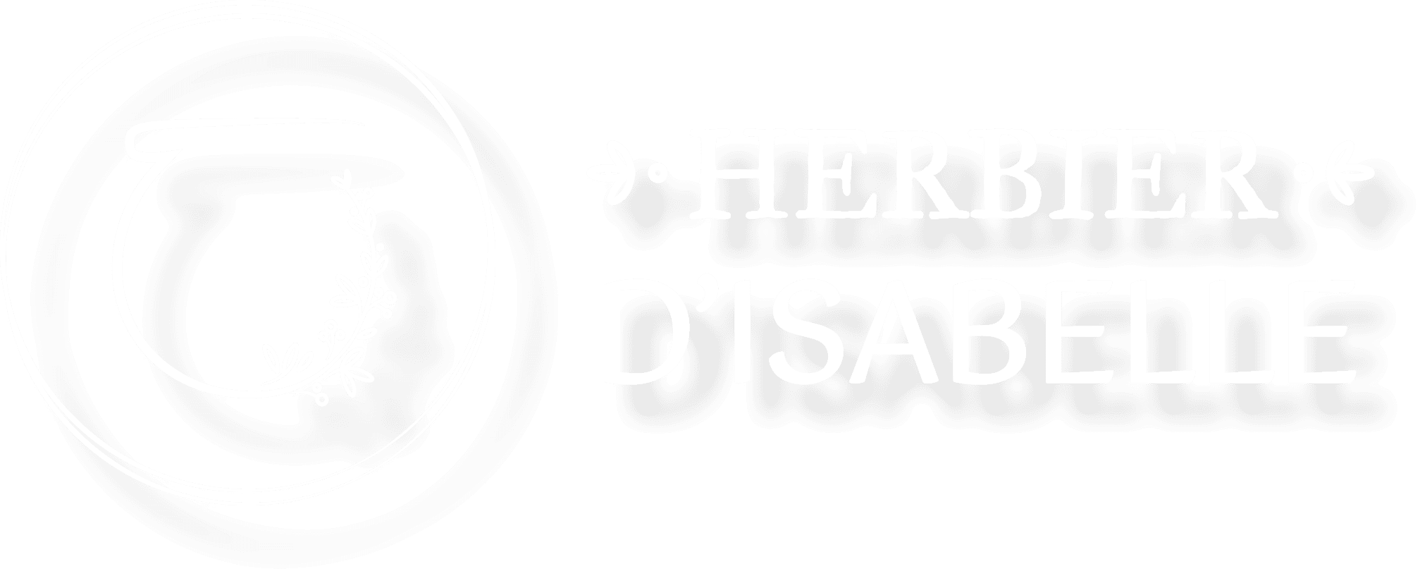 Logo Herbier d'Isabelle blanc Logo Herbier d'Isabelle blanc